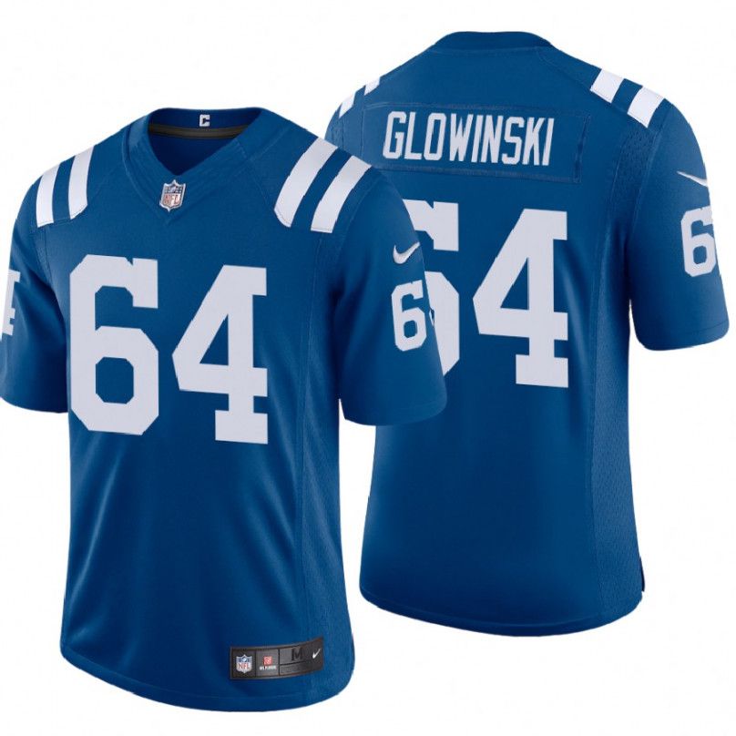 Men Indianapolis Colts 64 Mark Glowinski Nike Royal Limited NFL Jersey